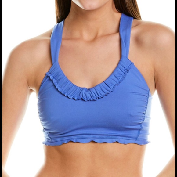 NWOT Free People|| DOWN THE LINE BRA IN BLUE, Size Medium - Picture 1 of 8